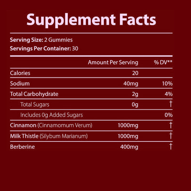 Factory price OEM Berberine Supplement Gummies (Sugar Free), Berberine Complex Gummies with Ceylon Cinnamon,Milk Thistle,Turmeric Curcumin for Metabolism,Energy,Gut Health,Fasting Body Mass Control