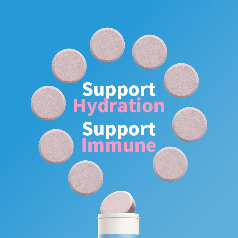 OEM Hydration Immunity Electrolyte Tablets Vitamin C Hydration Effervescent Tablet Ginger Turmeric Hydration Electrolyte Tablets