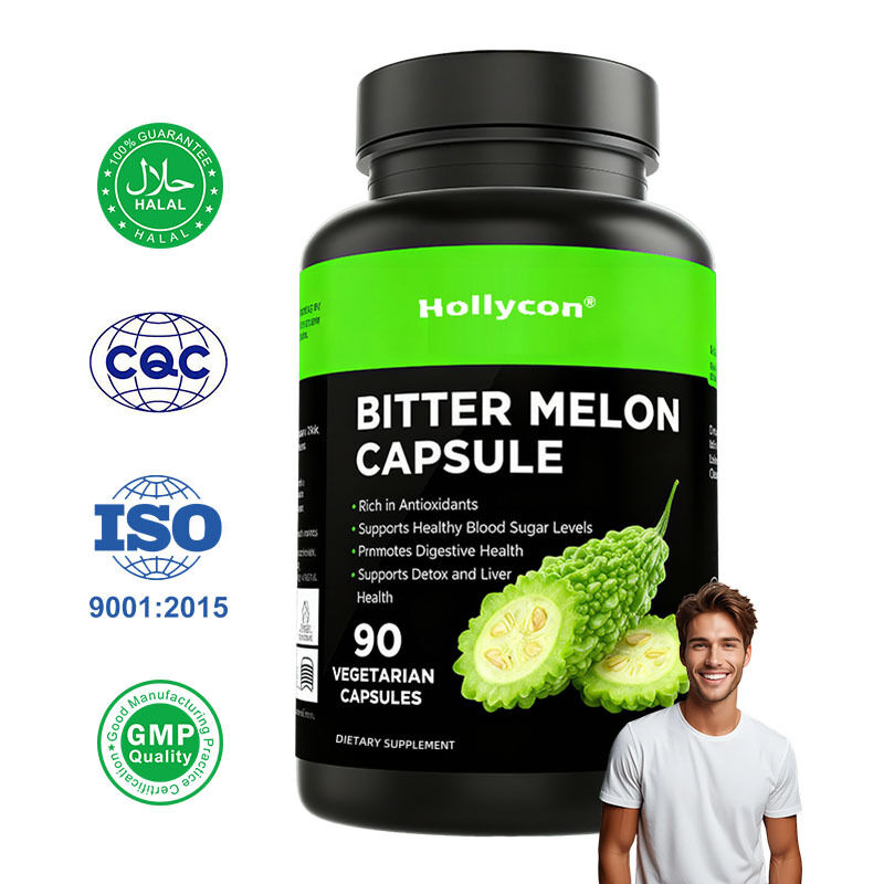 Bitter Melon 500 mg | 90 Vegetarian Capsules Gluten-Free, Non-GMO Supplement Bitter Melon Extract, Natural Glucose Metabolism, Momordica Charantia Capsule Private Label, OEM Available, Factory Price