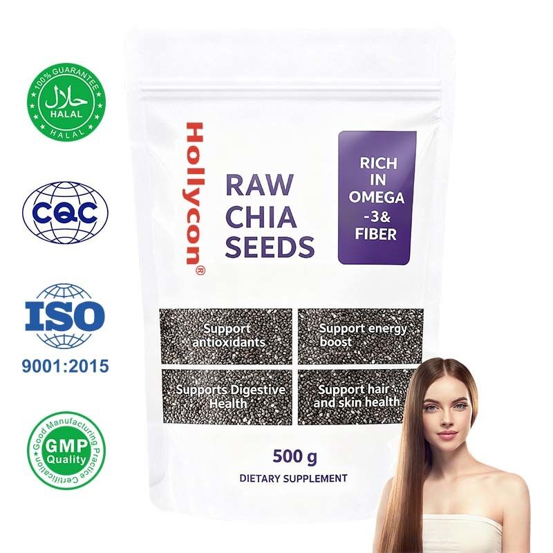 OEM / ODM Chia Seeds 500g, Pack of 1 I Seeds for Eating | Seeds for Weight Management | Rich in Calcium, Protein & Fibres No Added Sugar , custom Formula