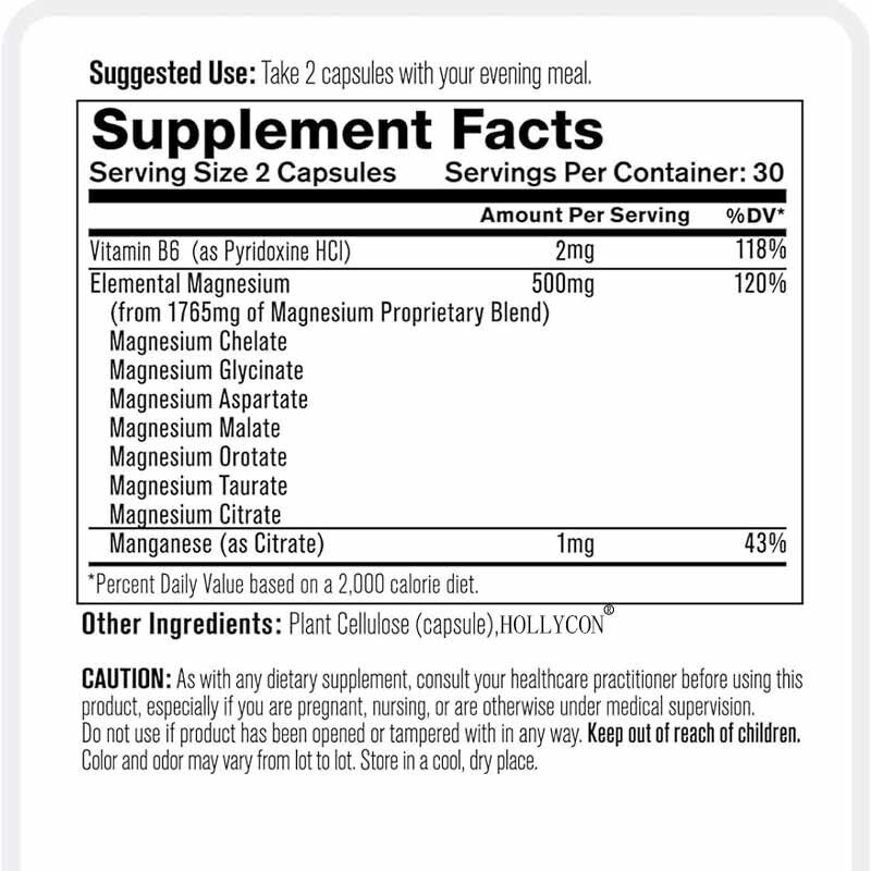 OEM Magnesium Glycinate Supplement Sleep Muscle Heart Health Magnesium Complex Manganese Citrate Magnesium Glycinate Capsule