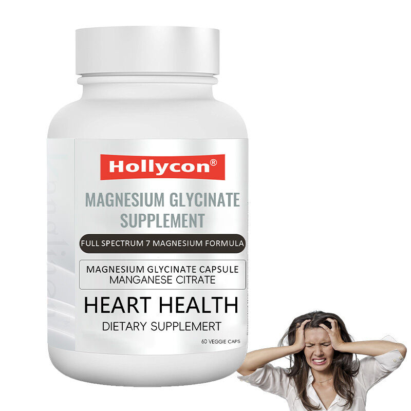 OEM Magnesium Glycinate Supplement Sleep Muscle Heart Health Magnesium Complex Manganese Citrate Magnesium Glycinate Capsule