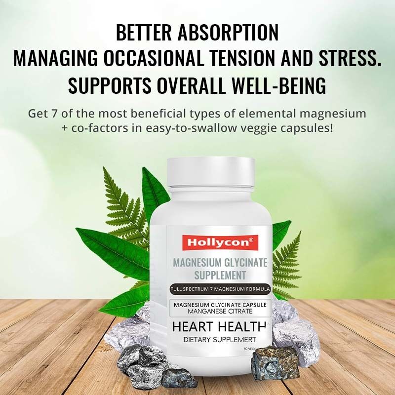 OEM Magnesium Glycinate Supplement Sleep Muscle Heart Health Magnesium Complex Manganese Citrate Magnesium Glycinate Capsule