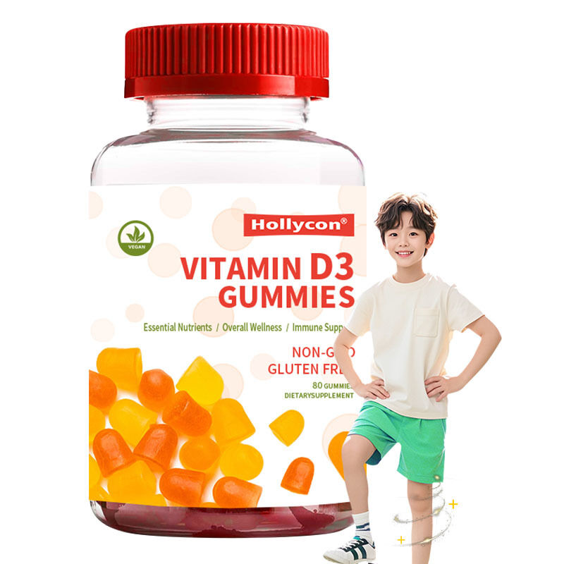 OEM Organic Kids Vitamin D3 Vitamin D3 Supplement Gummy Bone and Immune Health Vitamin D3 Gummies
