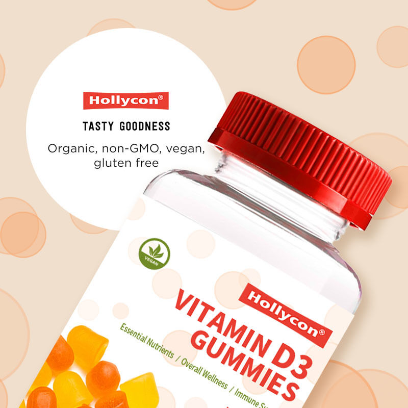 OEM Organic Kids Vitamin D3 Vitamin D3 Supplement Gummy Bone and Immune Health Vitamin D3 Gummies