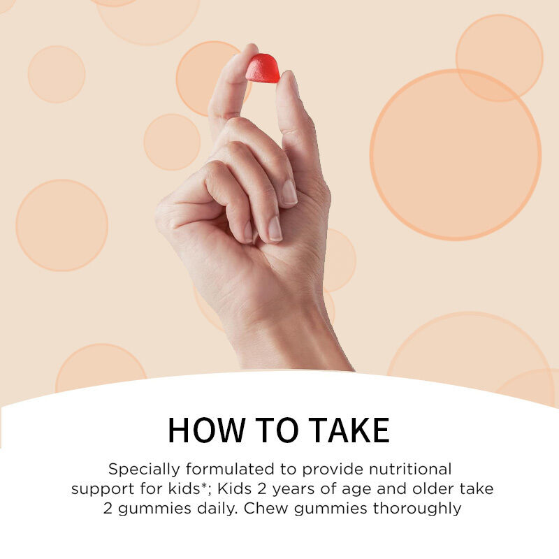 OEM Organic Kids Vitamin D3 Vitamin D3 Supplement Gummy Bone and Immune Health Vitamin D3 Gummies