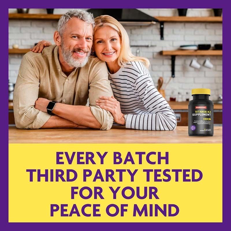 OEM Full Spectrum Vitamin K2 Softgels with 600 Mcg of Trans Form Supports General Health and Bone Strength Vitamin K2 Supplement