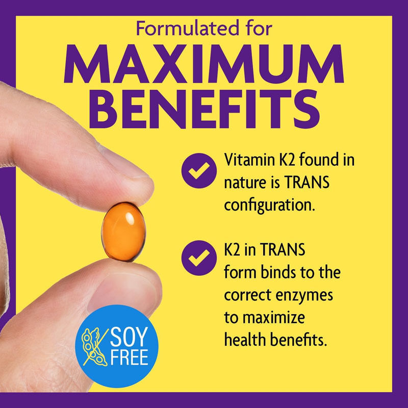 OEM Full Spectrum Vitamin K2 Softgels with 600 Mcg of Trans Form Supports General Health and Bone Strength Vitamin K2 Supplement