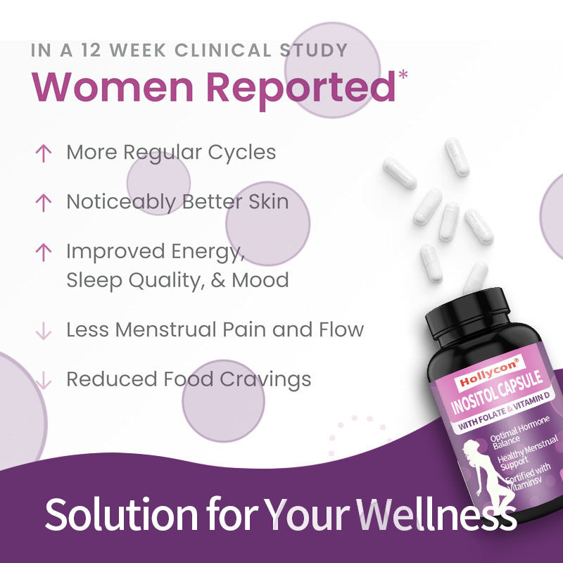 OEM Premium Inositol Supplement Inositol Plus Ratio Healthy Hormone Balance & Healthy Ovarian Support for Women Inositol Capsule