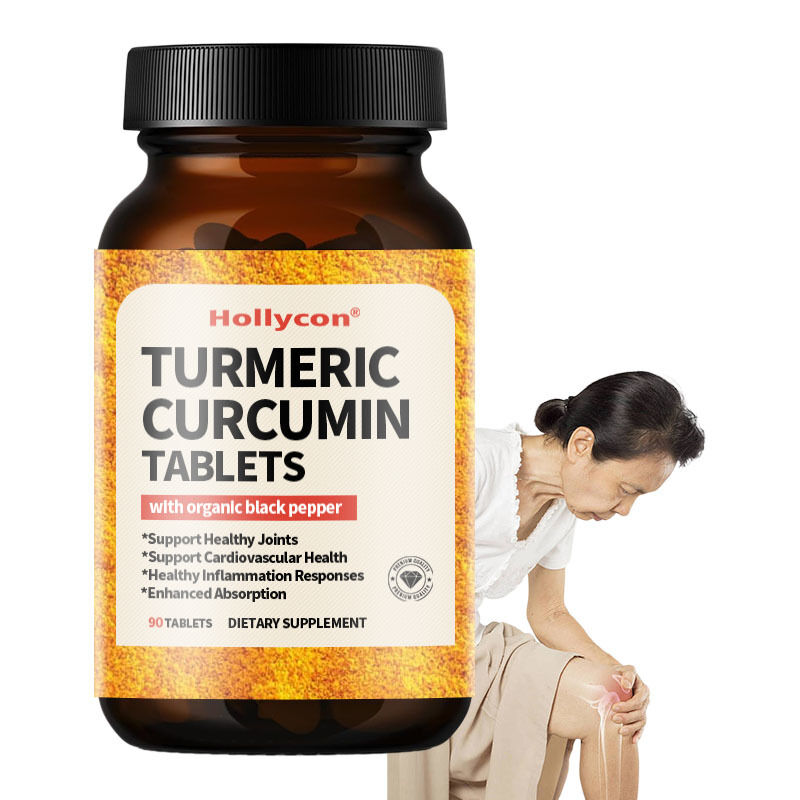 OEM Organic Turmeric Curcumin Supplement 1350 mg Each Natural Joint Support Black Pepper for Absorption Turmeric Curcumin Tablet