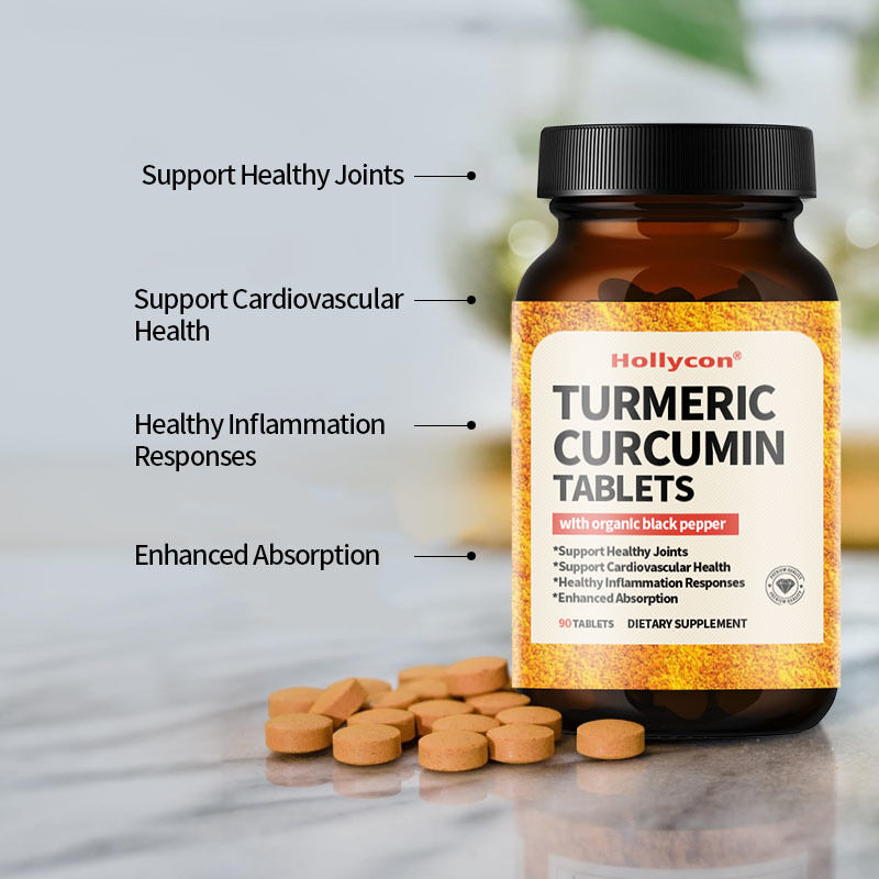 OEM Organic Turmeric Curcumin Supplement 1350 mg Each Natural Joint Support Black Pepper for Absorption Turmeric Curcumin Tablet