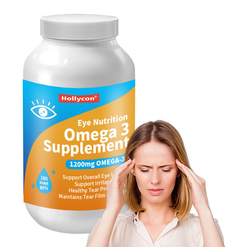 OEM 1200mg Omega 3 Supplement for Eye Nutrition Organic Flaxseed Triglyceride Fish Oil and Vitamin E Omega 3 Softgel