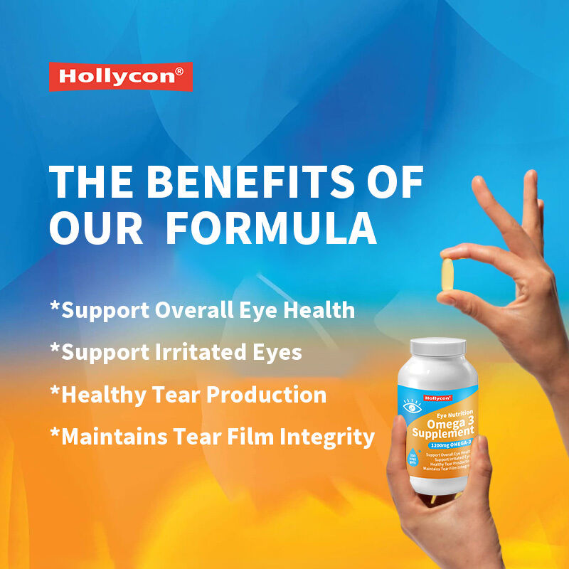 OEM 1200mg Omega 3 Supplement for Eye Nutrition Organic Flaxseed Triglyceride Fish Oil and Vitamin E Omega 3 Softgel