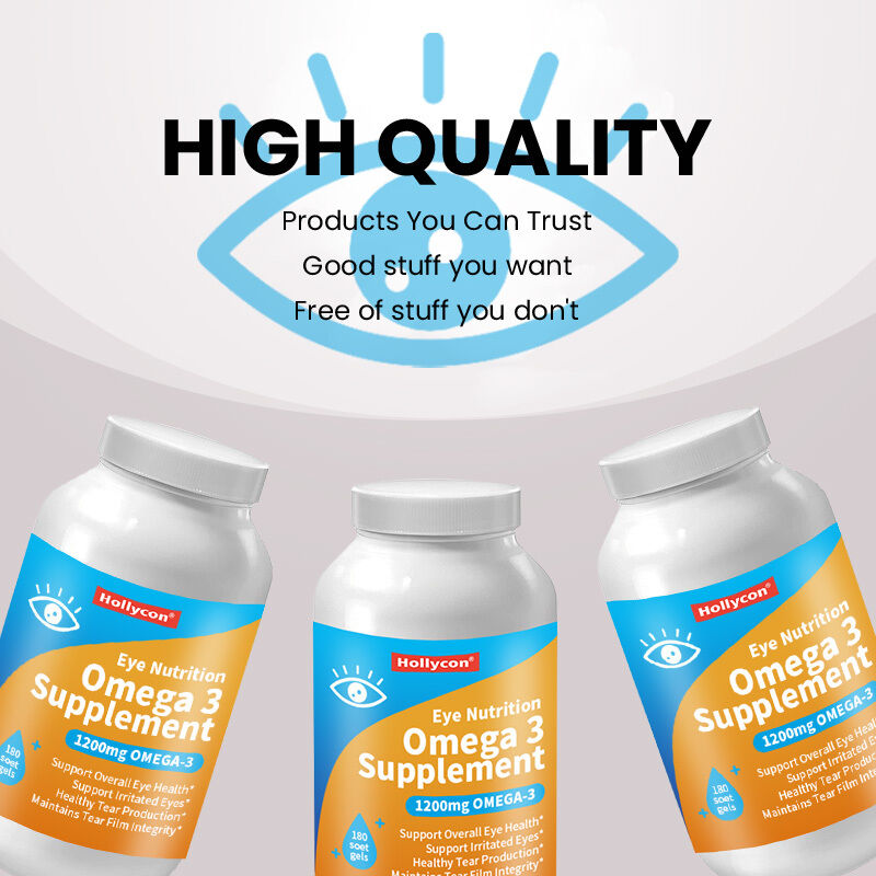 OEM 1200mg Omega 3 Supplement for Eye Nutrition Organic Flaxseed Triglyceride Fish Oil and Vitamin E Omega 3 Softgel