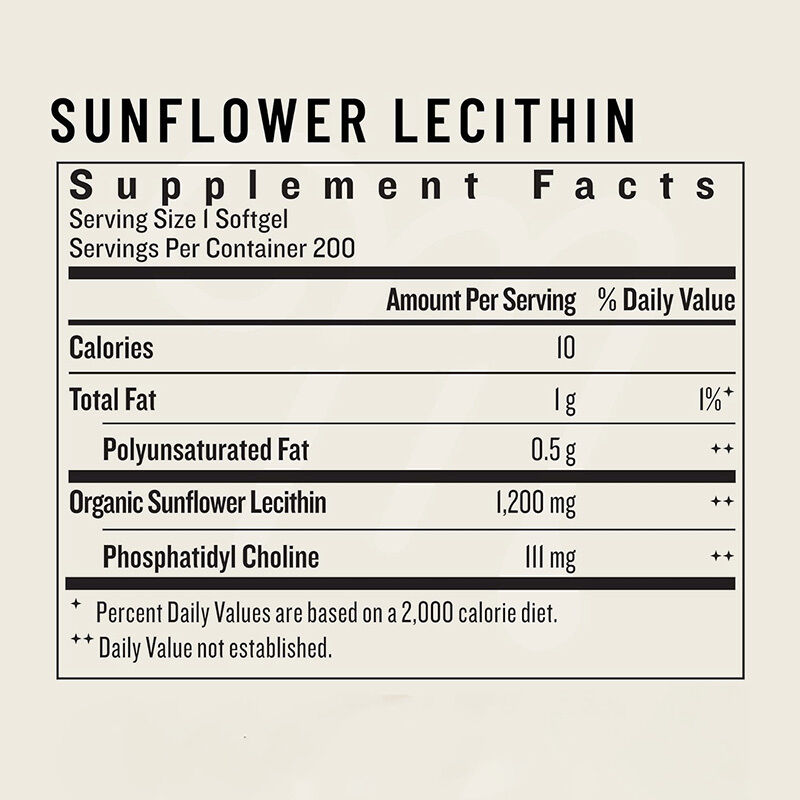 OEM Sunflower Lecithin Softgels 1200mg Lactation Support Milk Flow Clogged Milk Ducts Sunflower Lecithin Supplement