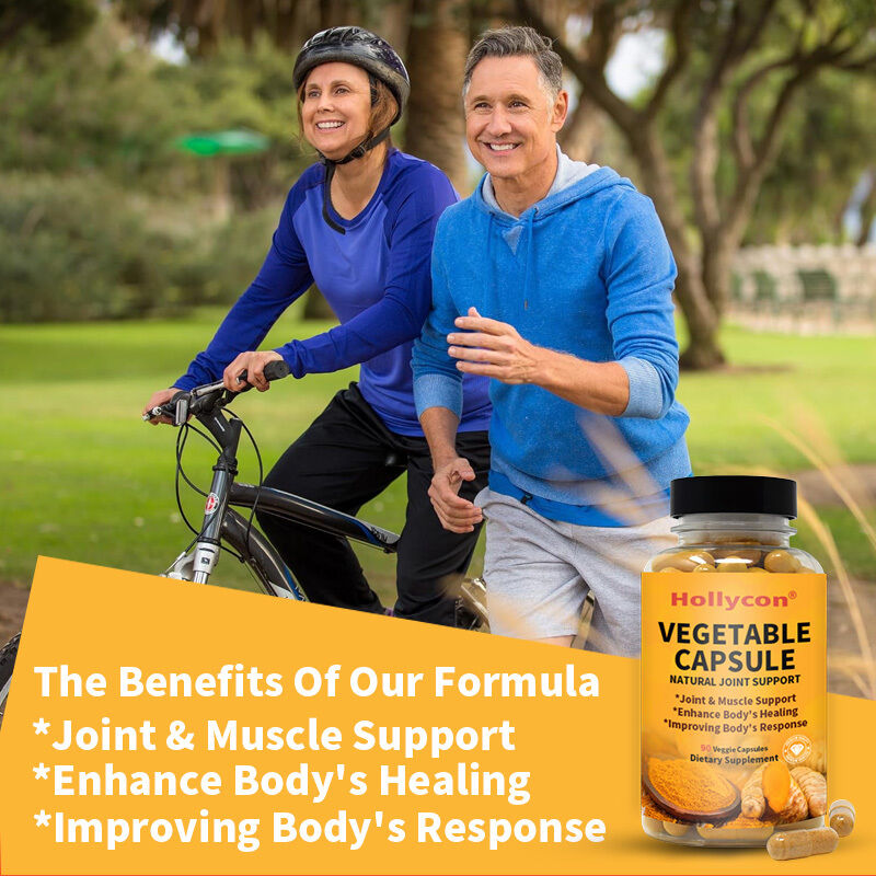 OEM Natural Joint Muscle Vegetable Support Supplement with Turmeric Curcumin Boswellia & Ginger Vegetable Capsules