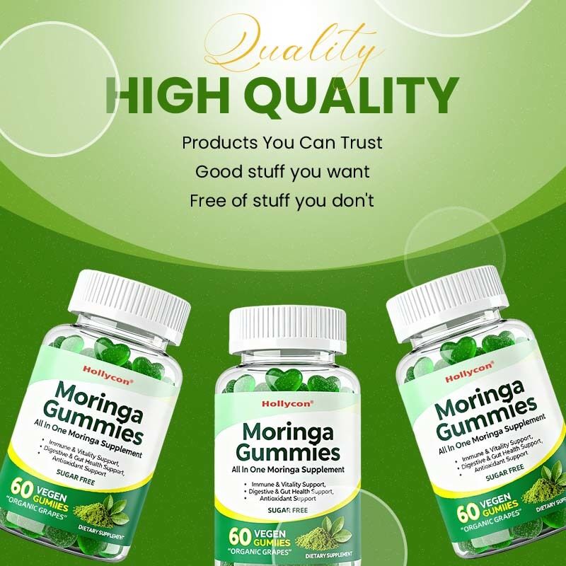 All in One Moringa Supplement for Immune & Vitality Digestive & Gut Health Antioxidant Support Moringa Gummies