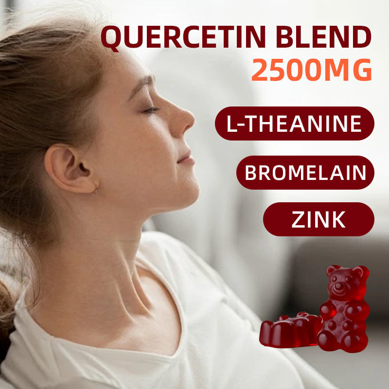 Private Label Bromelain L-theanine Zinc Supplement Vegan Supplements for Kids Adults Quercetin Gummies
