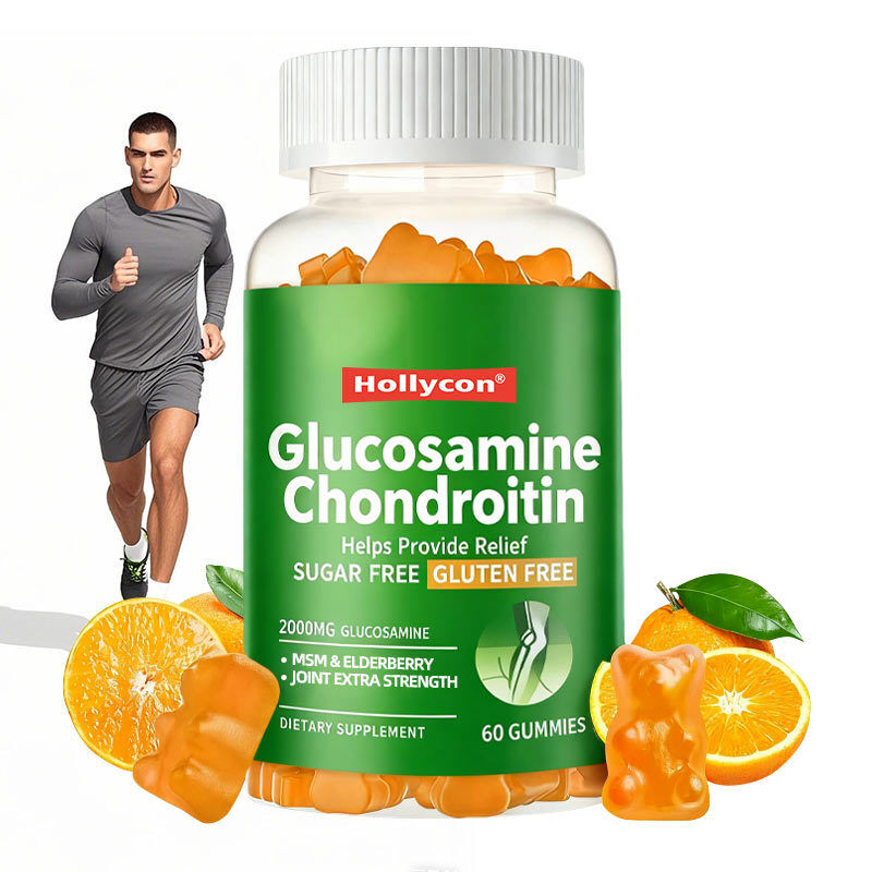 OEM Glucosamine Chondroitin Gummies MSM Elderberry Extra Strength Joint Immune Support Supplement Glucosamine Chondroitin