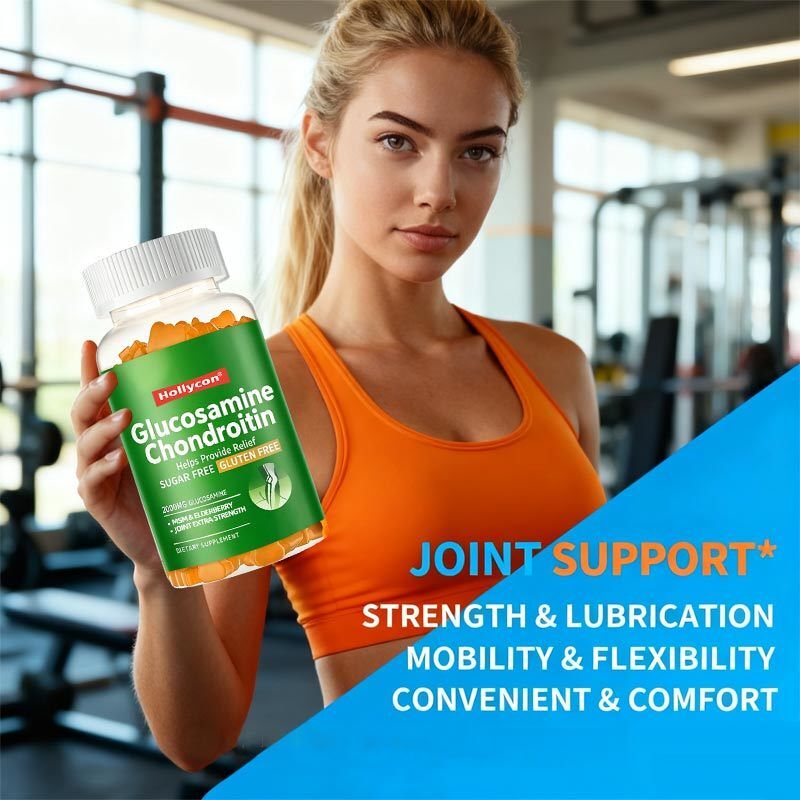 OEM Glucosamine Chondroitin Gummies MSM Elderberry Extra Strength Joint Immune Support Supplement Glucosamine Chondroitin