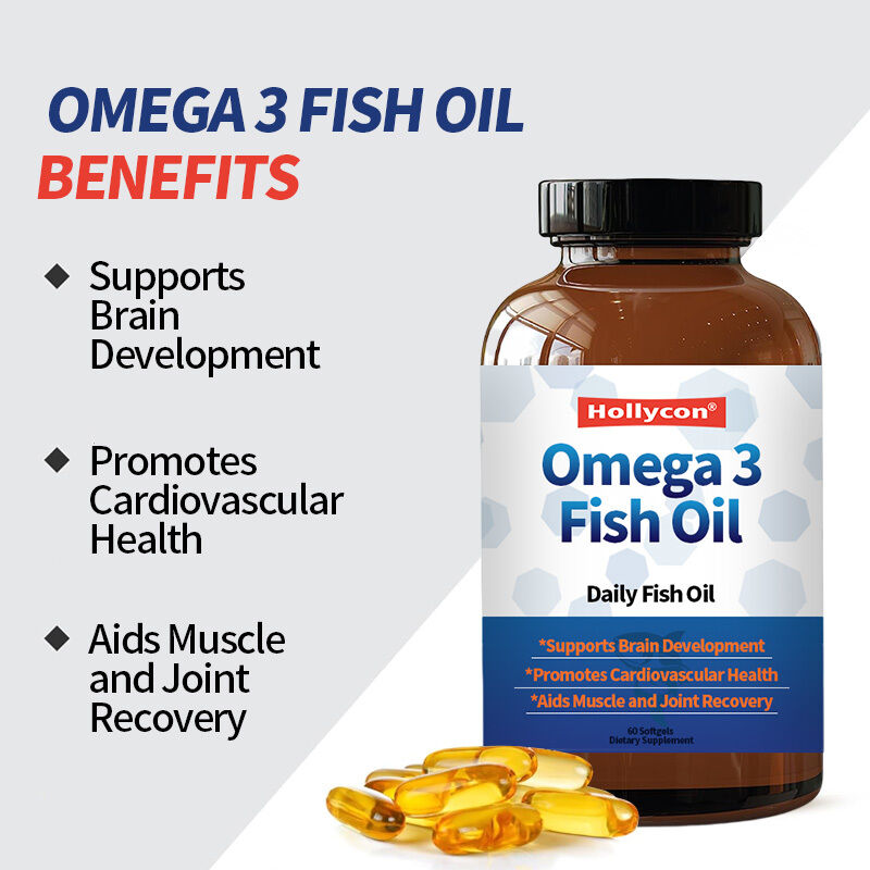 OEM Daily Fish Oil Omega 3 Supplement for Women and Men with EPA & DHA Supports Joint Health Omega 3 Fish Oil