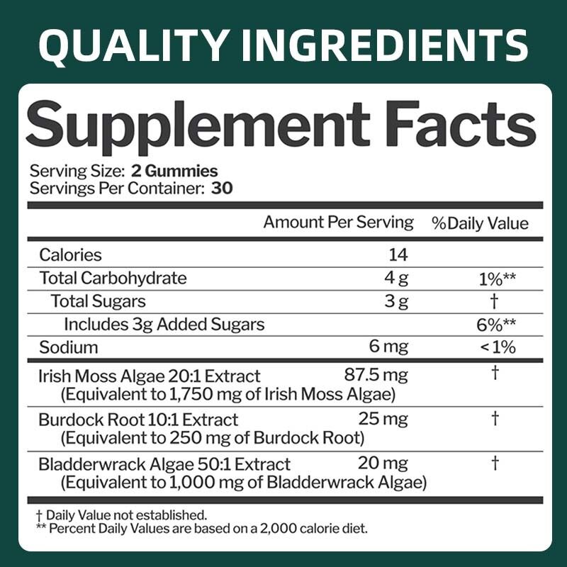 OEM/ODM Marine Seaweed Capsules Adult Immune & Overall Wellness Natural Cleansing Supplement Gluten-Free