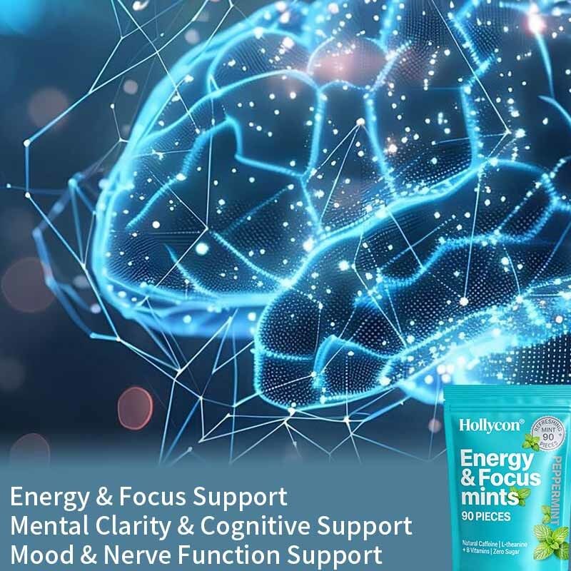 Nootropic Brain Support Mints | Supports Energy, Focus & Mental Clarity | Healthy Nervous System & Mood Wellness