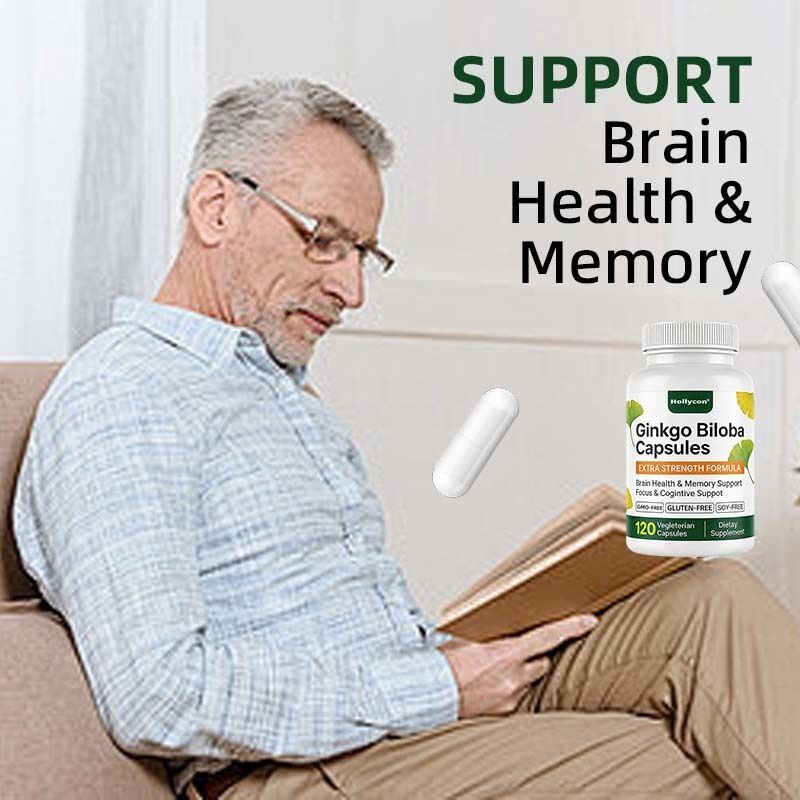 OEM/ODM Manufacturer Ginkgo Biloba Extract for Brain Health & Memory Support Focus & Cognitive Support Ginkgo Biloba Capsules