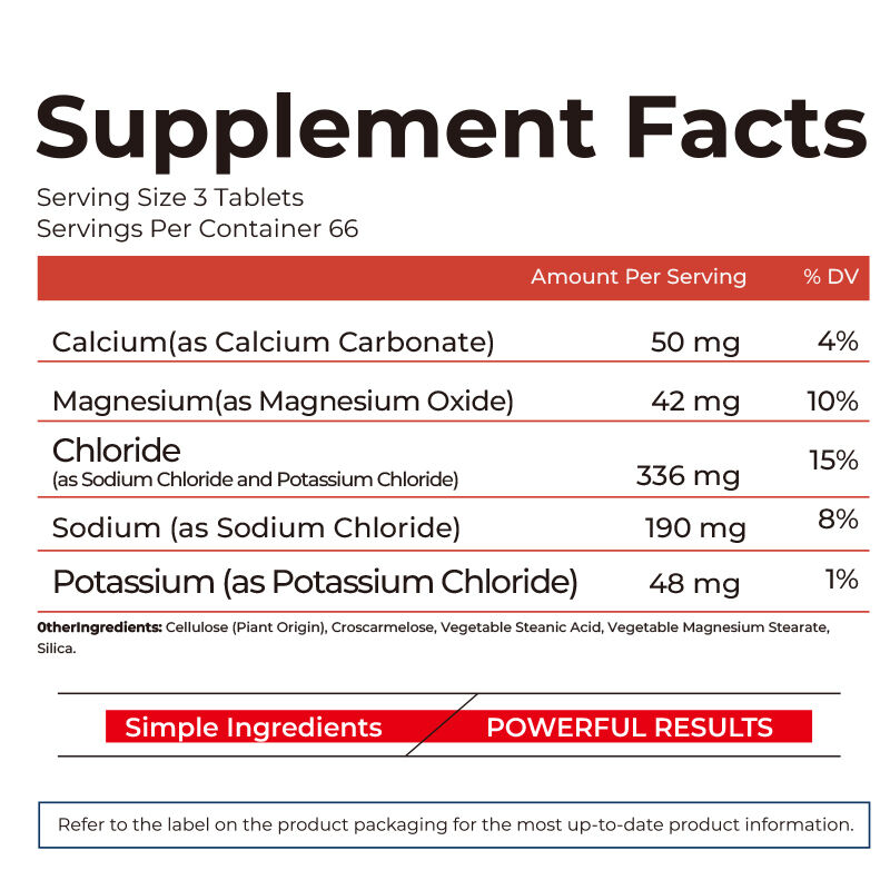 OEM Maintain Electrolyte Levels Reduce Fatigue Hydration Supplement Electrolyte Powder Magnesium Calcium Electrolyte Tablets