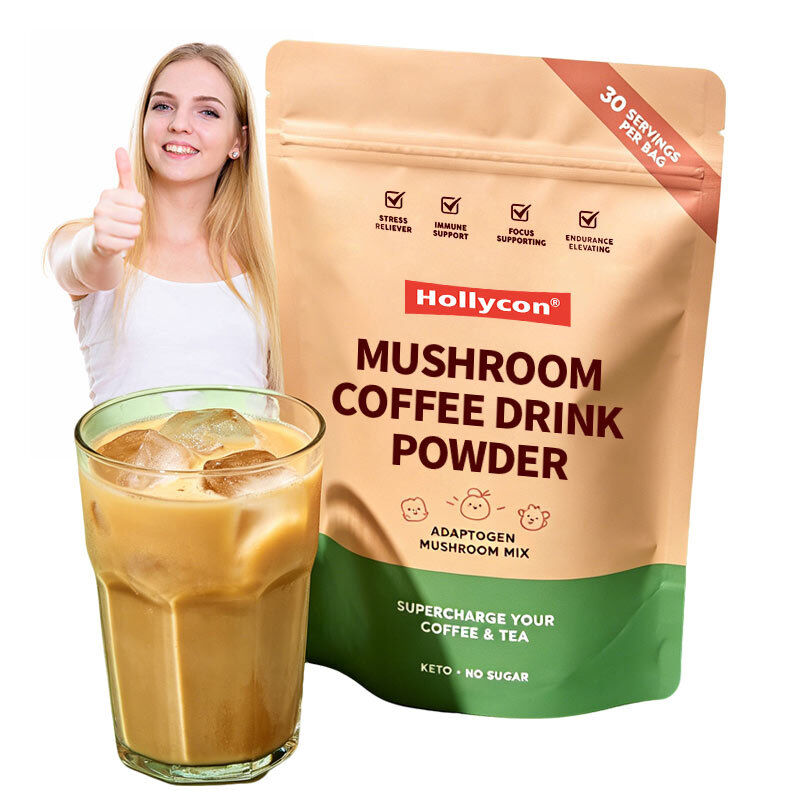 OEM/ODM Instant Mushroom Coffee Powder Custom Natural Wellness Blend Daily Vitality Maintenance Drink Powder