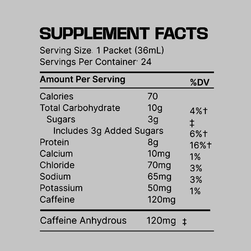 OEM/ODM 15g Protein Collagen Oral Shot Nano Hydrolyzed Caffeinated Fitness Routine Liquid Supplement