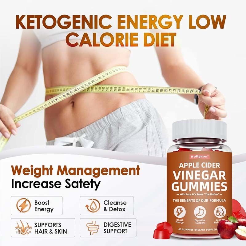 Advance Weight Loss Supplement for Boost Energy Detox & Cleanse Hair & Skin Digestive Support Apple Cider Vinegar Gummies