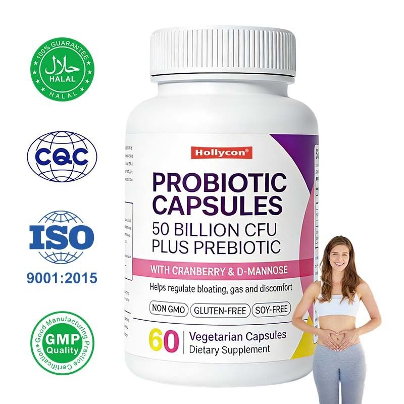 Wholesale Private Label Probiotic Capsules 50 Billion CFU Immune Support Digestive Health Prebiotic Dietary Supplement