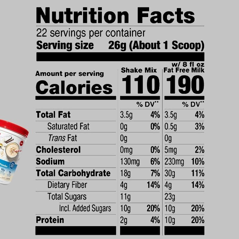 Factory Sell Meal Replacement Powder French Vanilla Flavor Vitamins Minerals Protein Fiber Long Lasting Satiety