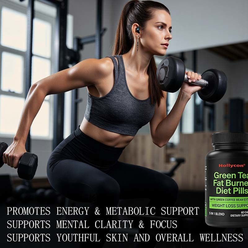 Factory Green Tea Extract Capsule Promotes Energy Metabolic Support Mental Clarity Focus Overall Wellness Slimming Supplement