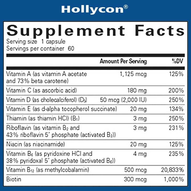 Multivitamin Capsules | Daily Nutritional Support with Cognitive Wellness, Antioxidant Rich Formula & Eye Care Lutein
