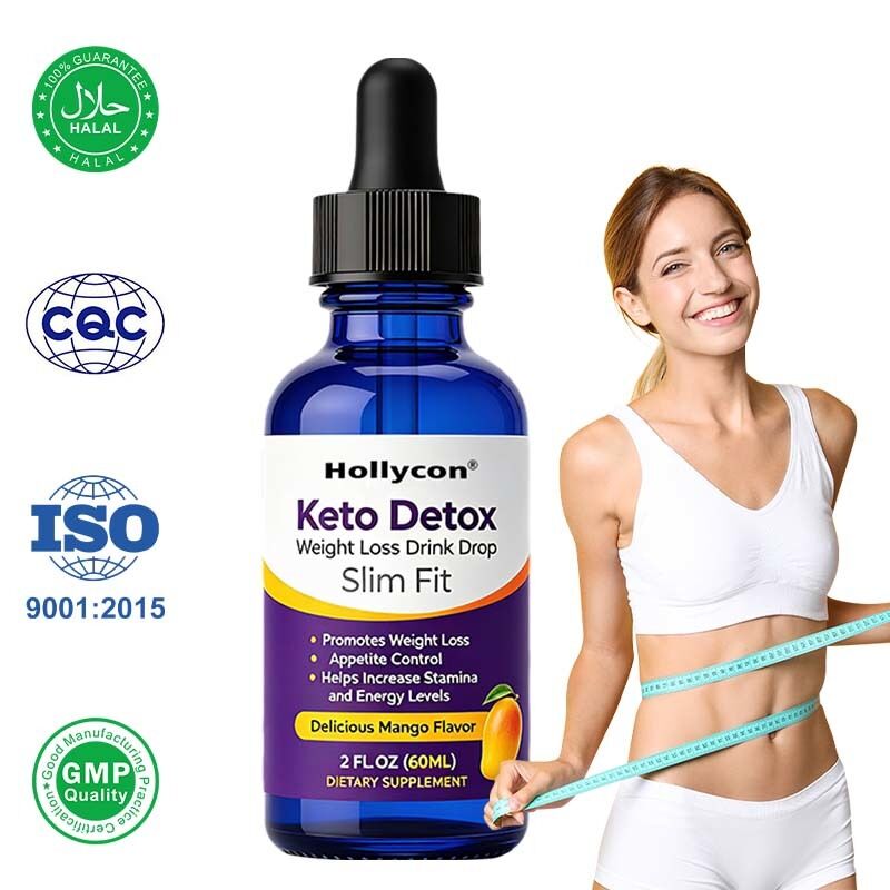 Plant-Based Nutrient Liquid Drops for Keto Internal Cleansing Support with Customized Flavor in 60ml Bottle