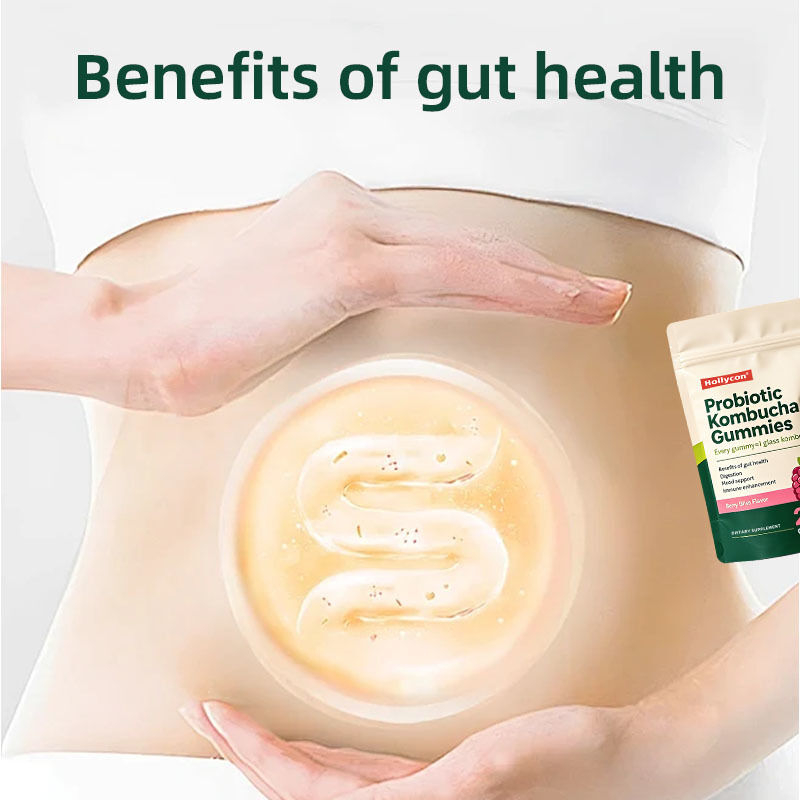 Customized Flavor Probiotic Kombucha Gummies with 60 Counts per Bottle for OEM ODM Private Label Service