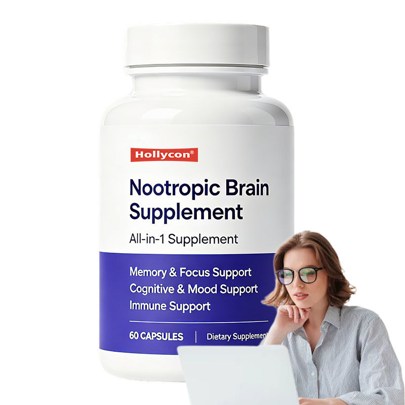 Brain Nutrient Blend Capsules | Natural Botanical Daily Mental Wellness Supplement with Alpha GPC, Phosphatidylserine & Bacopa Monnieri, OEM Private Label Customizable