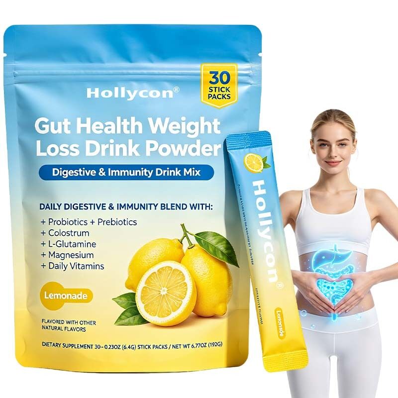 Dual Prebiotic & Probiotic Drink Powder with Natural Microbial Ingredients for Balanced Gut Health Supplementation