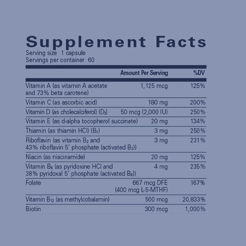 Multivitamin Capsules with Folate CoQ10 Lutein for Cognitive Eye Health Support | OEM Private Label Supplement