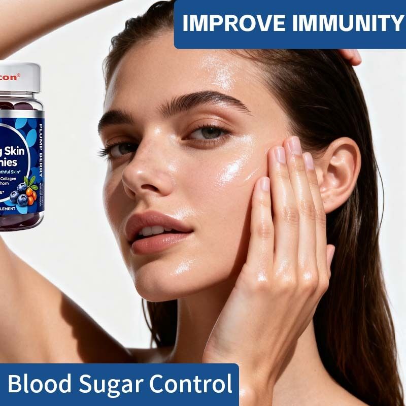 Customized Flavor Hydrolyzed Collagen Gummies with 24 Months Shelf Life for Hydrating Skin Brightening