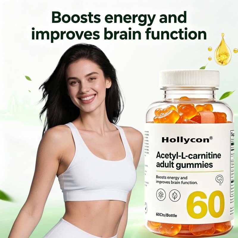 Halal Certified Acetyl-L-Carnitine Chewable Gummies with Customizable Flavor to Neutralize Free Radicals