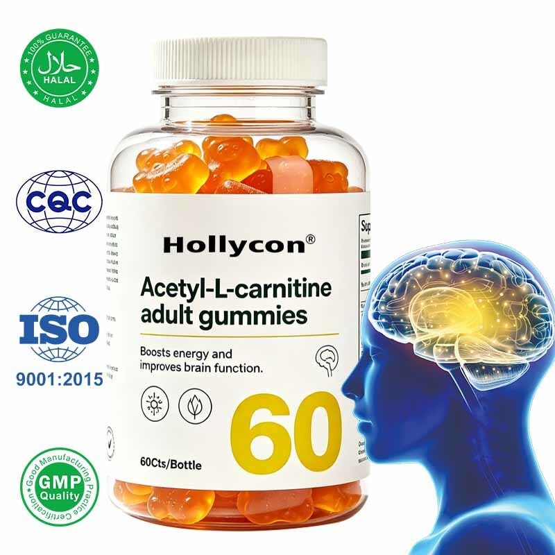 Halal Certified Acetyl-L-Carnitine Chewable Gummies with Customizable Flavor to Neutralize Free Radicals