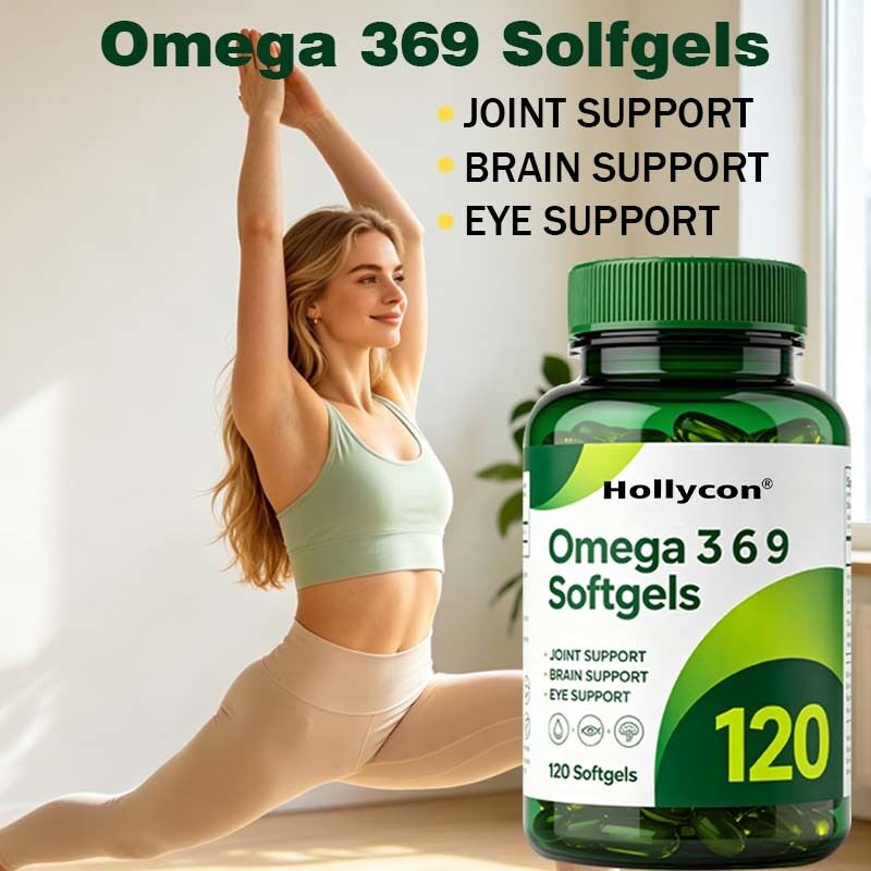 GMP Halal Certified Omega 3 6 9 Fish Oil Softgels with Mixed Essential Fatty Acid Formula and OEM Customization