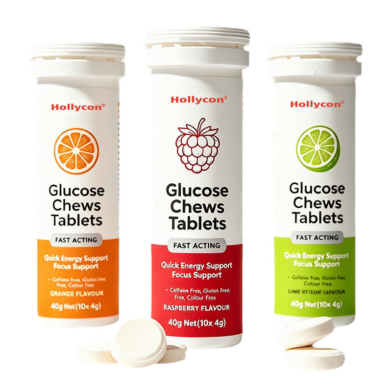 Custom Carbohydrate Compound Formula Chewable Tablets with Refreshing Natural Fruit Flavor and Fine Press Texture