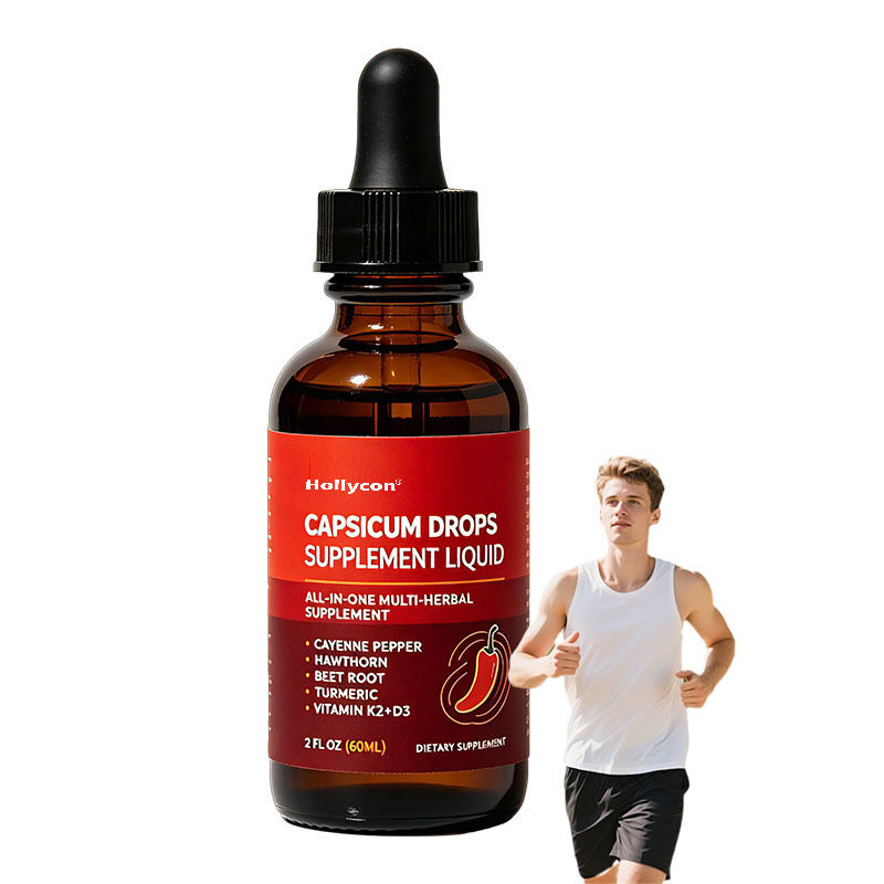 Customizable OEM Capsicum Extract Liquid Drops | 60ml Multi Herbal Nutrient Supplement with 24 Months Shelf Life