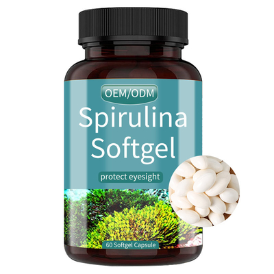 Custom Logo Spirulina Softgels Eye Health Supplements ODM