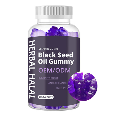 Antioxidant Supplements OEM Black Seed Oil Gummy Vitamin MSDS Certificated