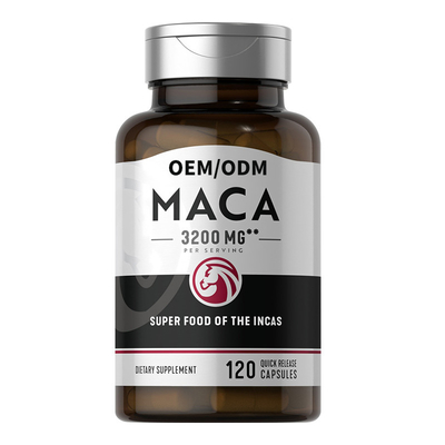 Men Health Ultimate Organic Black Maca Capsules Supplement Custom Flavor